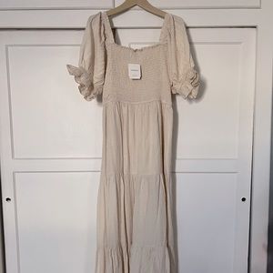 Smocked Midi Dress